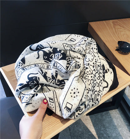 Cotton And Linen Ethnic Style Fake Sunscreen Scarf